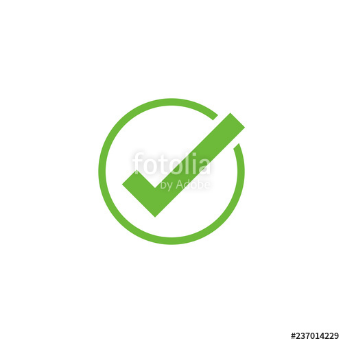 500x500 Vector Check Mark Icon Approve Symbol Check Mark Shape Design