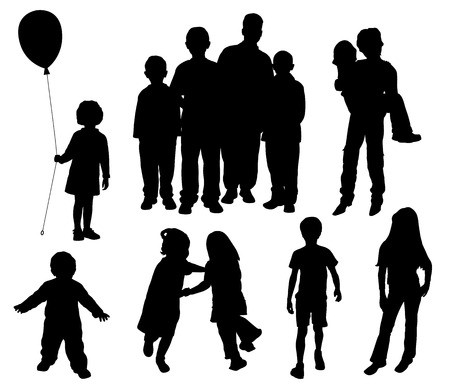 Children Silhouettes Royalty Free Vector Graphics 450x389 Children Silhouettes Royalty Free Vector Graphics