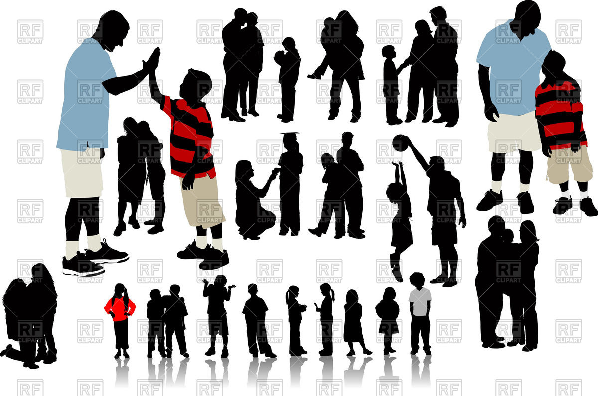 1200x794 Children Silhouettes Vector Image Of People Leonido
