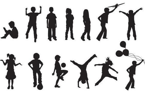 Free Vector Children Silhouettes Free Vector Download 564x357 Free Vector Children Silhouettes Free Vector Download