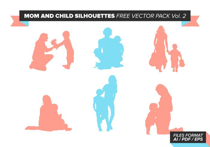 Mom And Child Silhouettes Free Vector Pack Vol 700x490 Mom And Child Silhouettes Free Vector Pack Vol