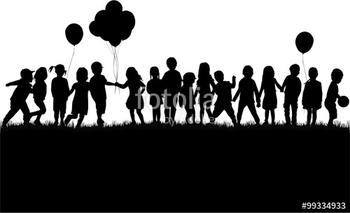 Children Silhouette In Nature Stock Image And Royalty Free 500x305 Children Silhouette In Nature Stock Image And Royalty Free
