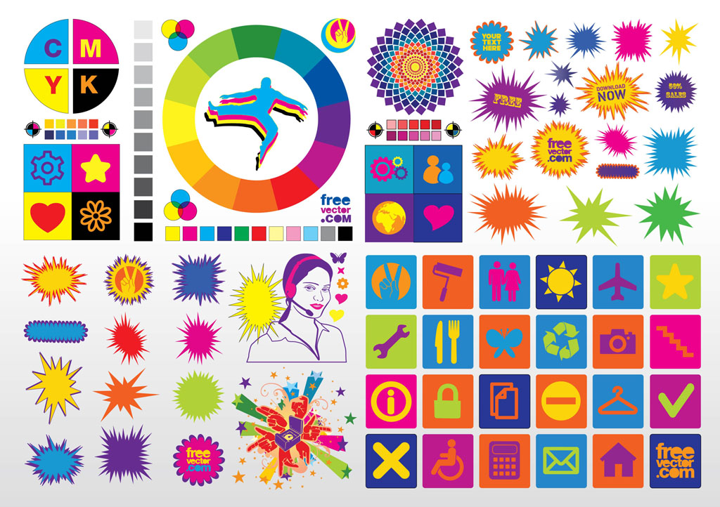 1024x722 Colorful Vector Clip Art Vector Art Graphics