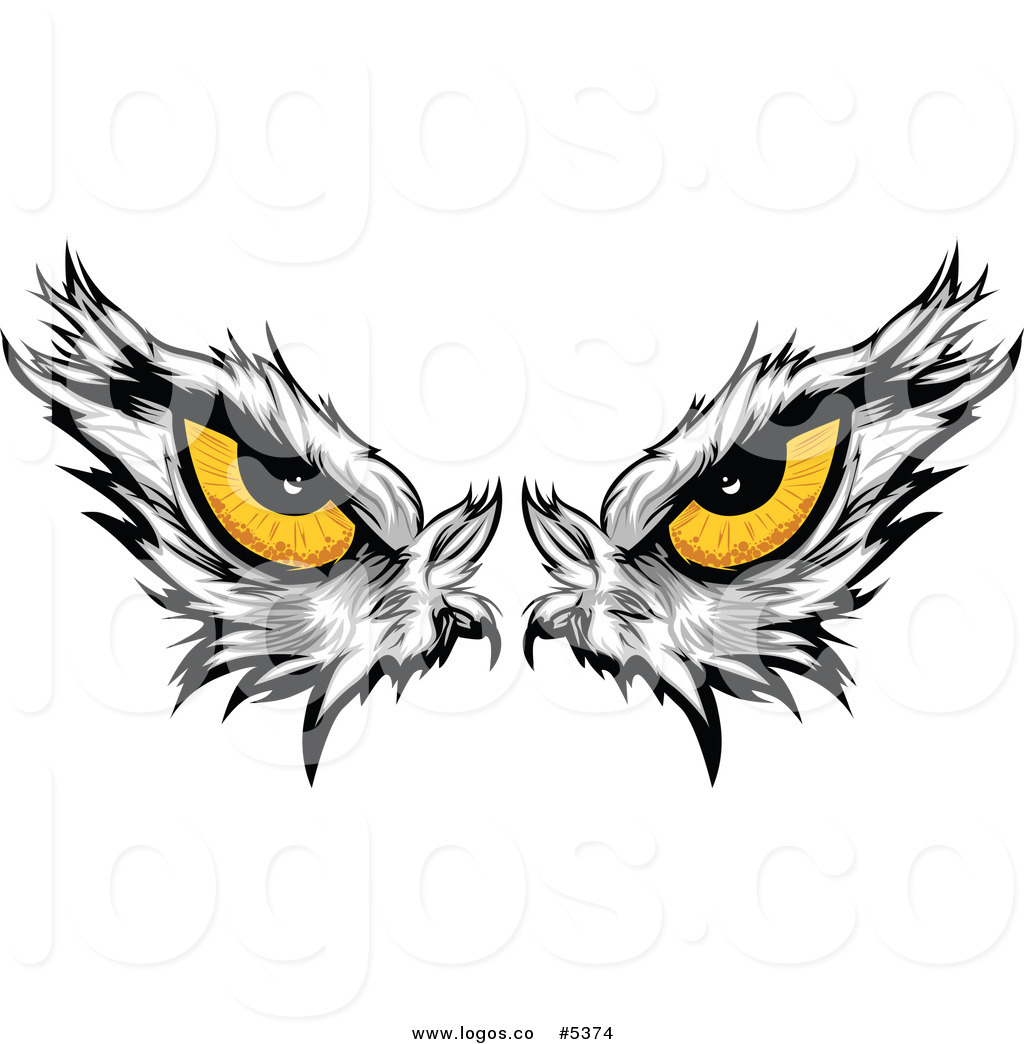 1024x1044 Royalty Free Vector Of A Logo Of A Pair Of Yellow Bald Eagle Eyes