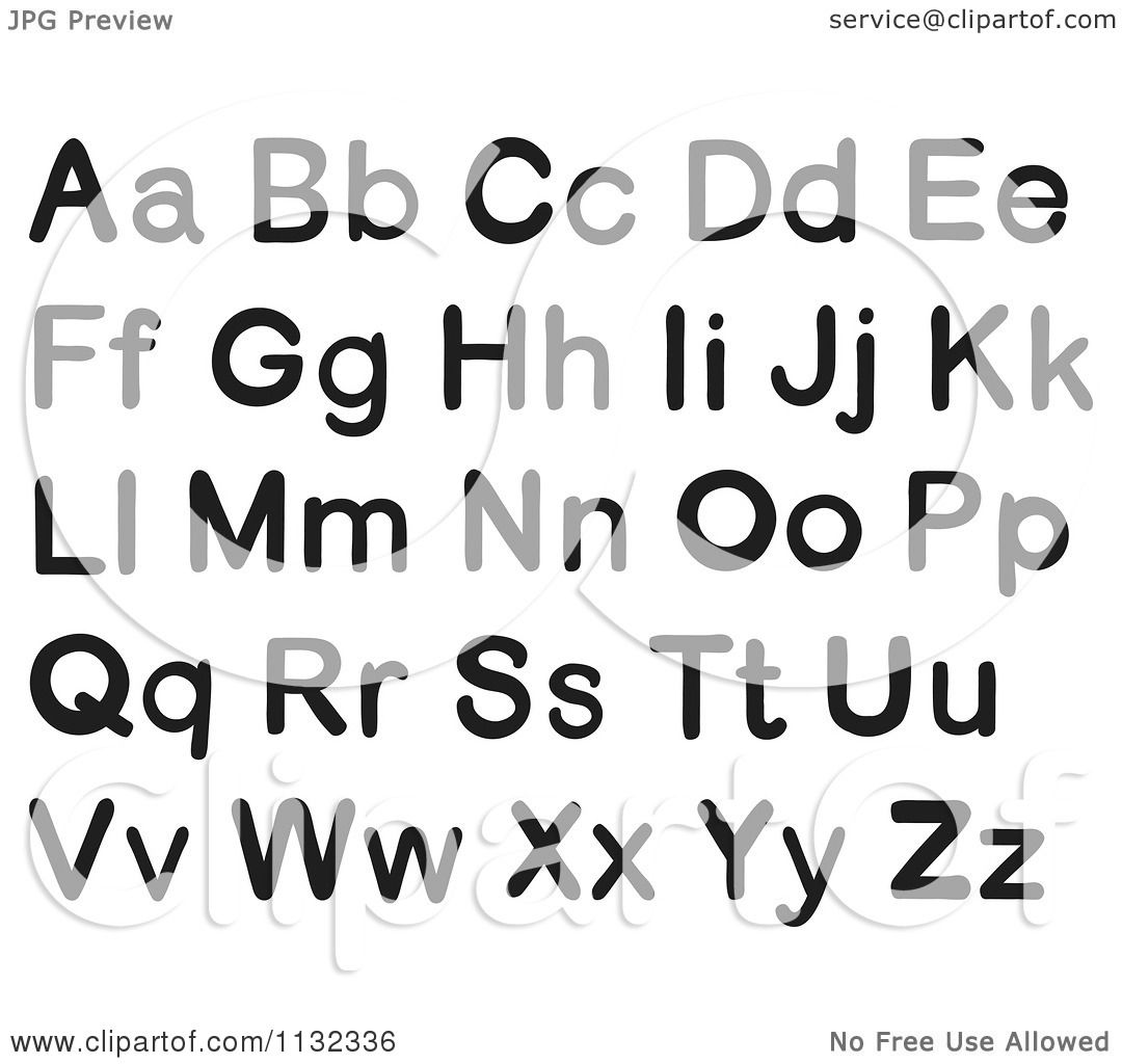 1080x1024 Cartoon Of Black And White Alphabet Letters