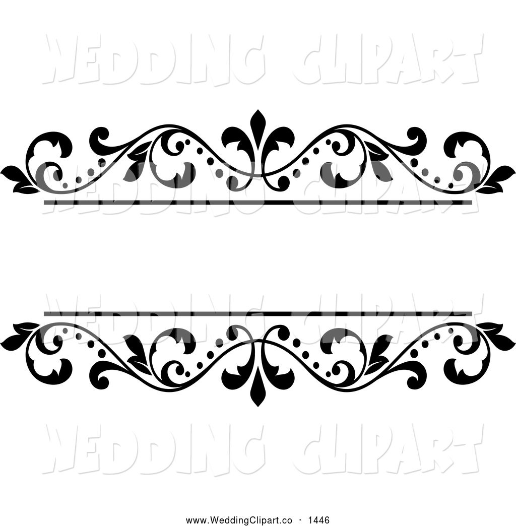 1024x1044 Royalty Free Vector Bridal Clipart Of A Black And White Ornate