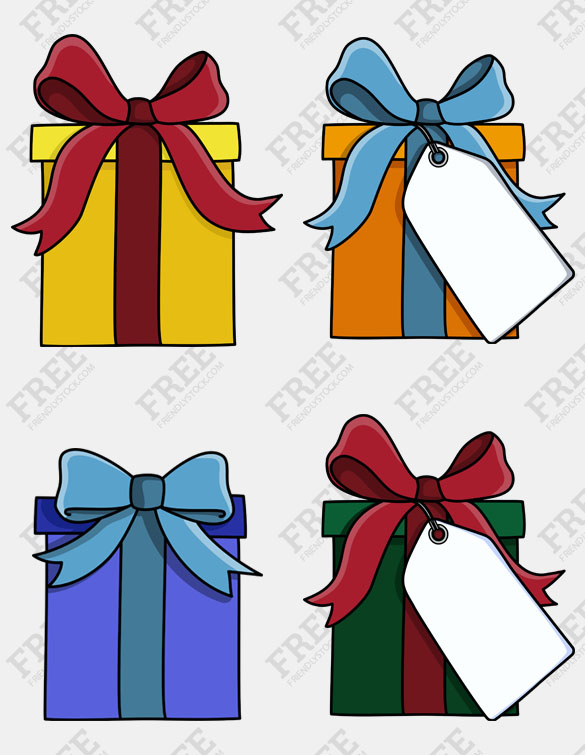 585x755 Free Graphics Flat Gift Boxes