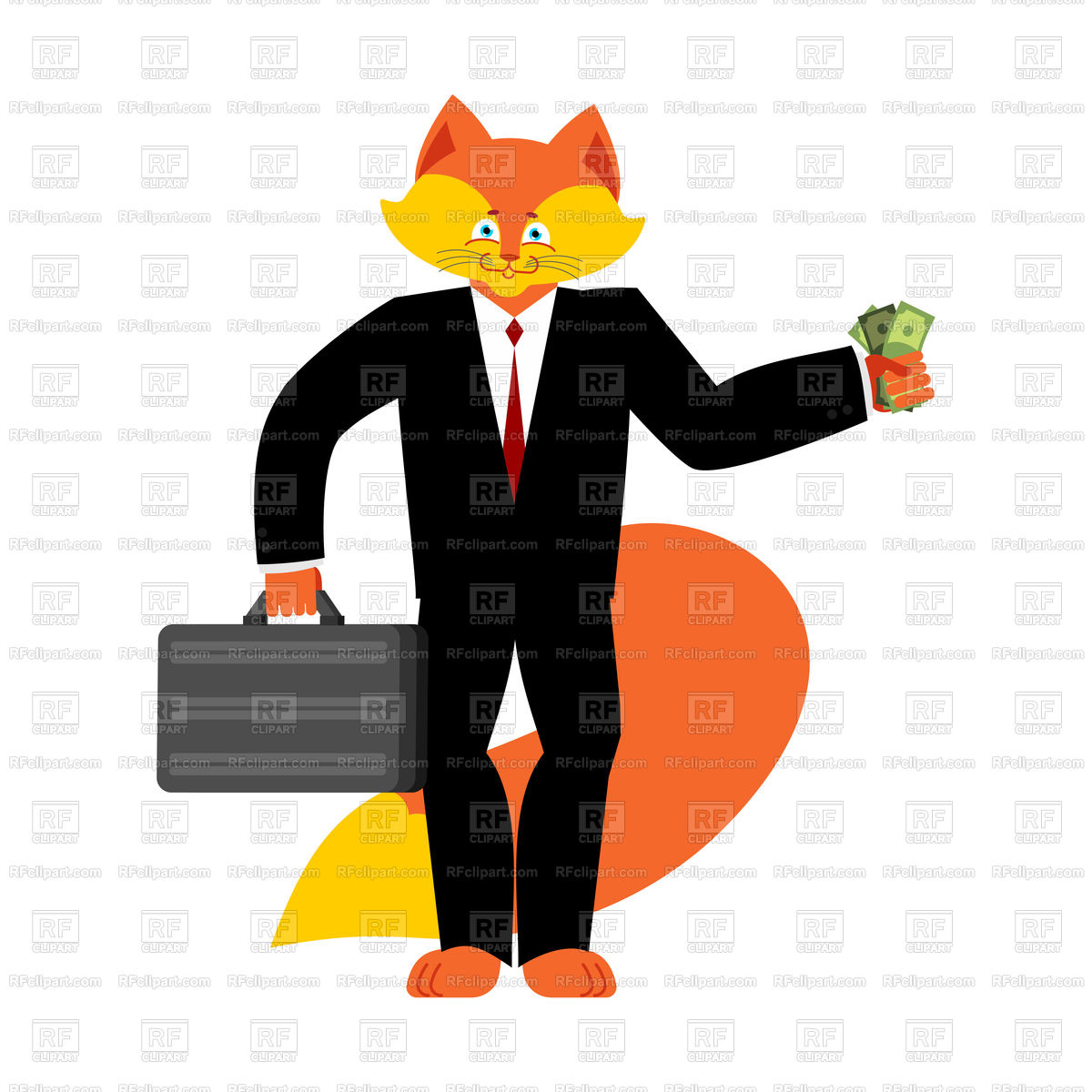 1200x1200 Fox Businessman Boss Wild Cunning Animal Manager Vector