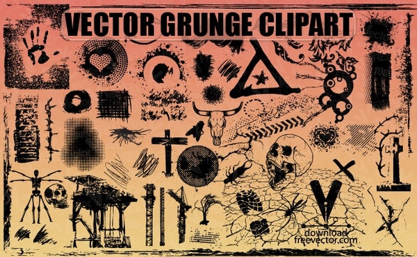600x371 Free Vector Grunge Clipart Free Vector In Adobe Illustrator