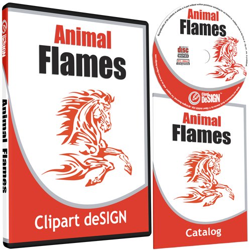 500x500 Animal Flames Clipart Animal Vinyl Cutter Plotter Clip