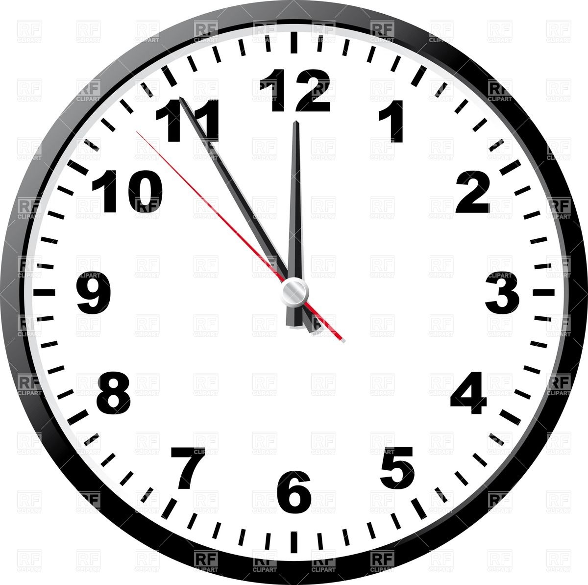 1200x1193 Office Clock Face Vector Image Of Objects Boroda