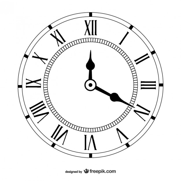 626x626 Vintage Clock Vector Free Download