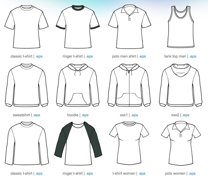 Free Vector Clothing Templates at Vectorified.com | Collection of Free ...