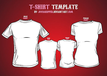 424x300 Blank T Shirt Mockup Template