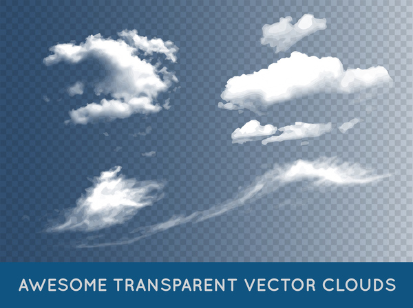 600x448 Transparent Vector Clouds Set Collection Can Be Used With Any