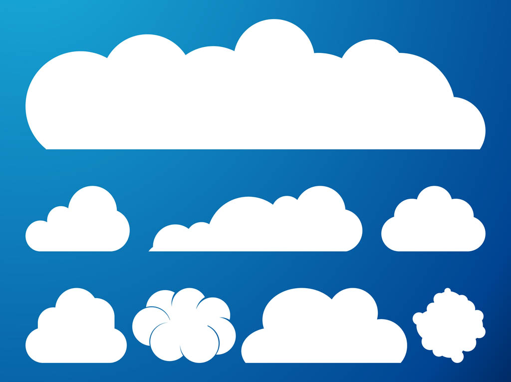 1024x765 Clouds Graphics Set Vector Art Graphics