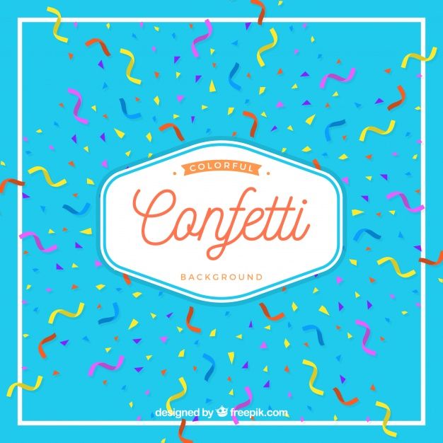 626x626 Colorful Confetti Background In Flat Style Free Vector Best Free