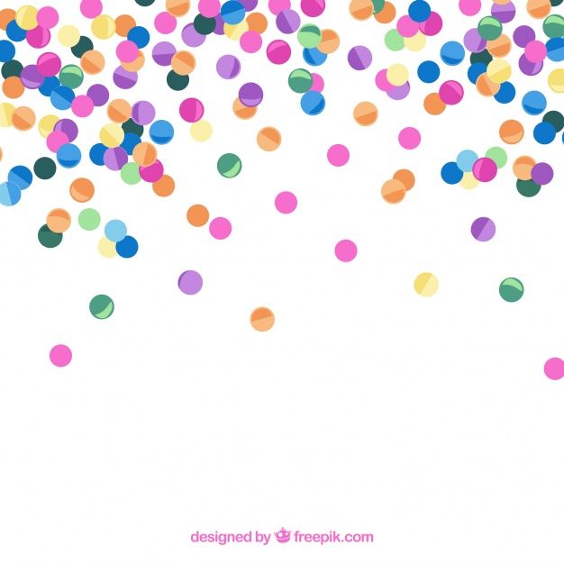 626x626 Colorful Confetti Background In Flat Style Free Vector