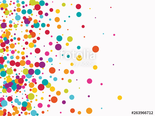 500x375 Celebrate Color Circle Vector Confetti Background Stock Image