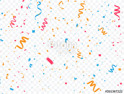 500x380 Celebration Carnival Bright Colorful Vector Confetti Background