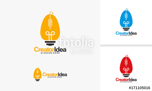 500x300 Creator Idea Logo Designs Vector, Mouse And Idea Logo Template