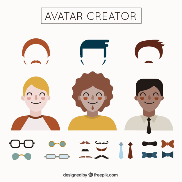 626x626 Men's Avatar Creator Vector Free Download