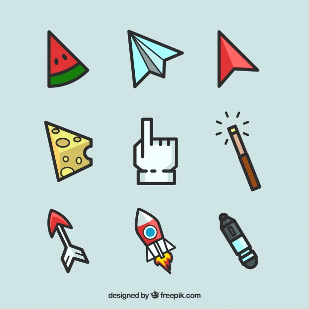 626x626 Funny Cursor Pack Vector Free Download