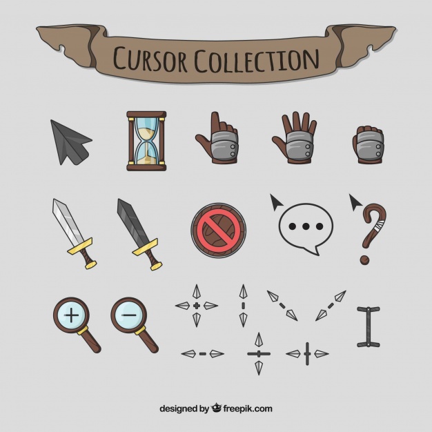 626x626 Creative Cursor Pack Vector Free Download