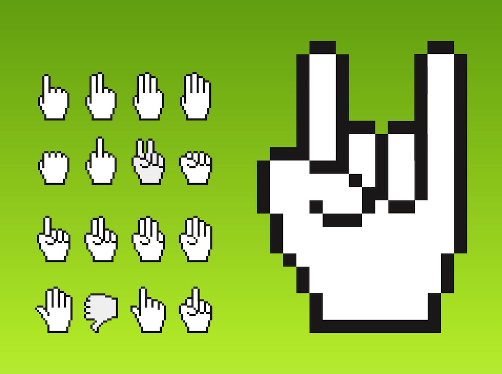 1024x764 Cursor Hands Vector Art Graphics