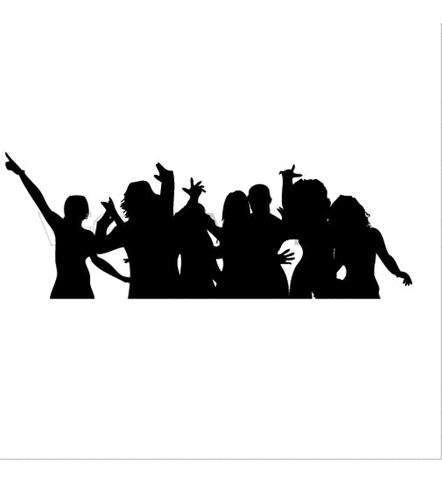 442x500 Buy Vector Dancing Group Silhouette Clip Art Collection Royalty Free