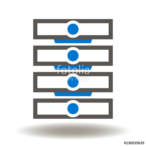 500x500 Database Icon Vector Server Illustration Data Center Logo