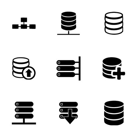 450x450 Vector Database Icon Set On White Background Royalty Free Vector