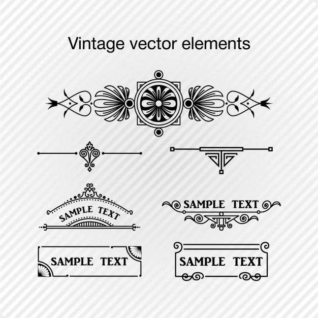 626x626 Decorative Elements In Vintage Style Vector Free Download