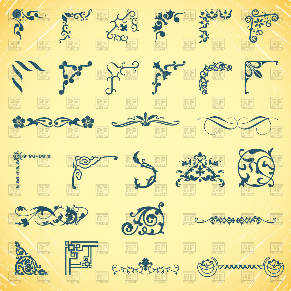 1200x1200 Decorative Elements Angle Design Big Set Vector Image Of Design