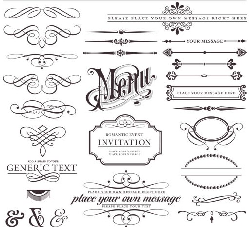 510x466 Different Decorative Elements Creative Vector Free Download