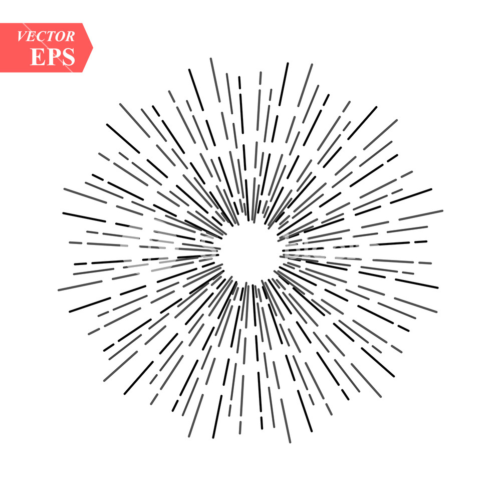 1000x1000 Sunburst Vector Collection Retro Rays Frames Star Burst Hand