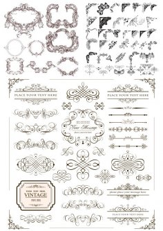 236x333 Vector Decorative Baroque Elements Free Dxf Vectors