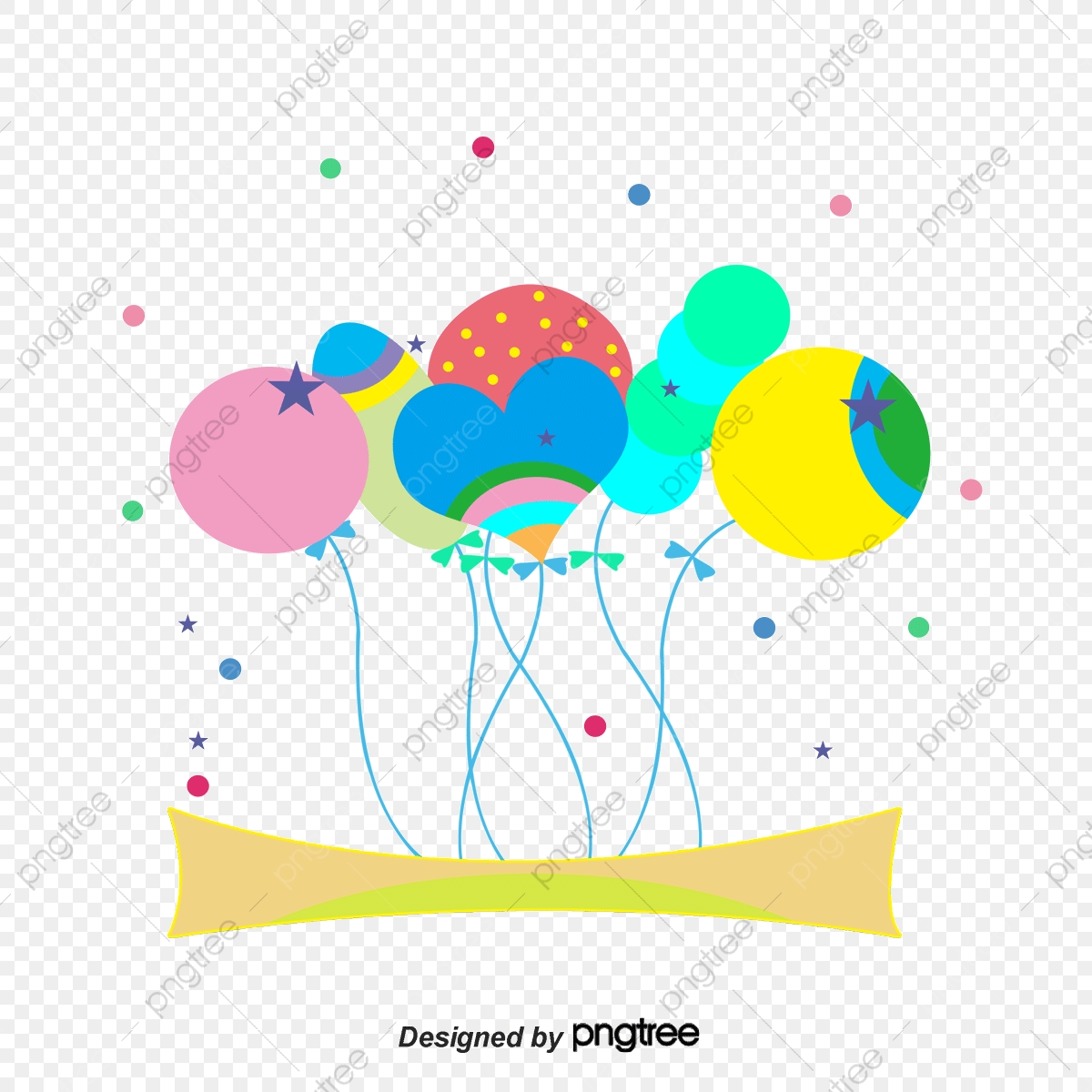 1200x1200 Vector Decorative Elements Happy Birthday, Balloon Decoration