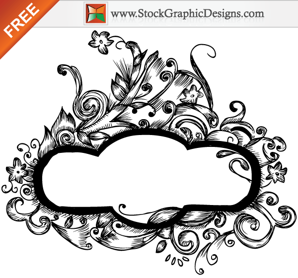 600x560 Hand Drawn Floral Frames Free Vector Designs