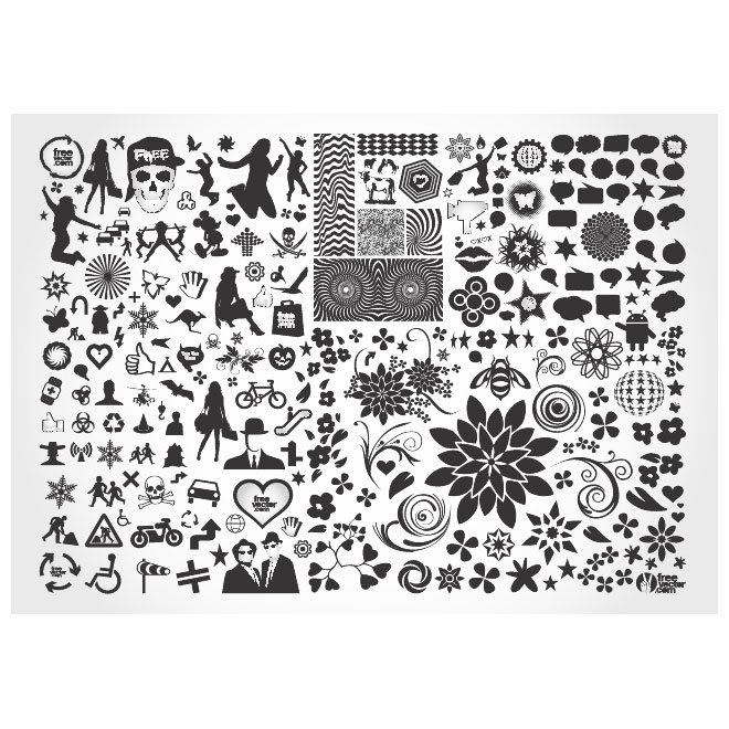 660x660 Free Vector Design Elements Set