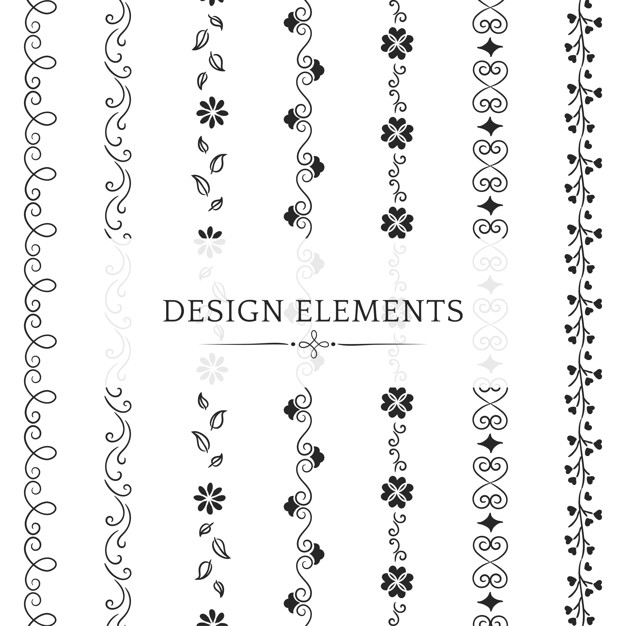 626x626 Collection Of Divider Design Element Vectors Vector Free Download
