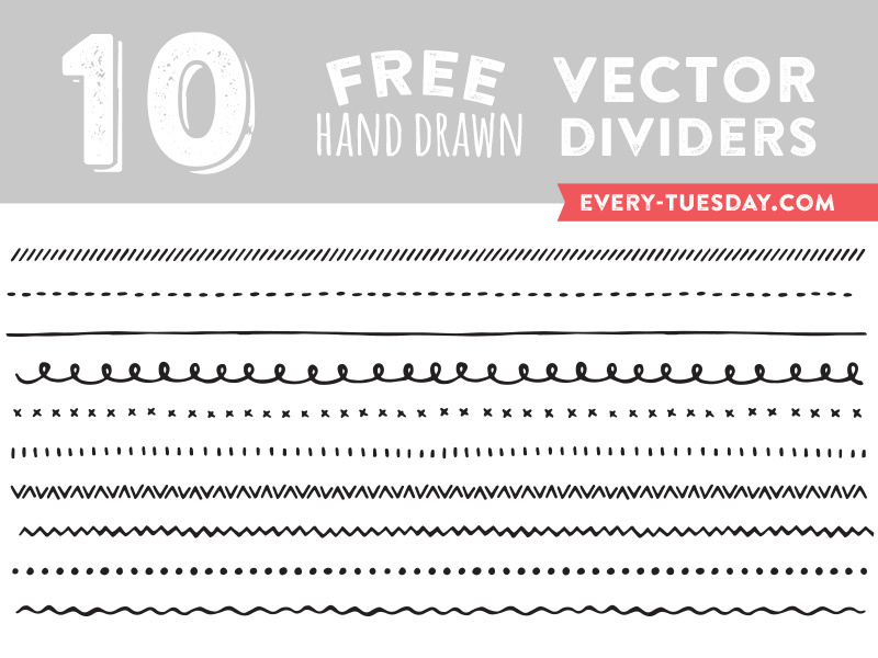800x600 Free Hand Drawn Vector Dividers