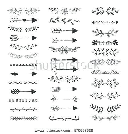 450x470 Free Vector Divider Lines Style Dividers Set Of Creative Hand