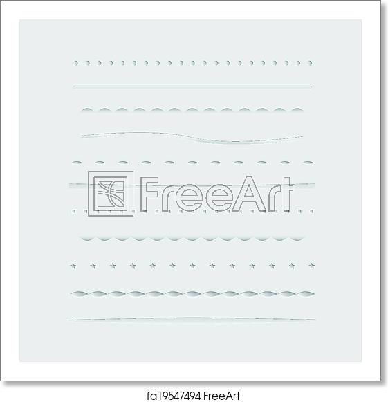 561x581 Free Art Print Of Vector Dividers Collection Set Of Dividers