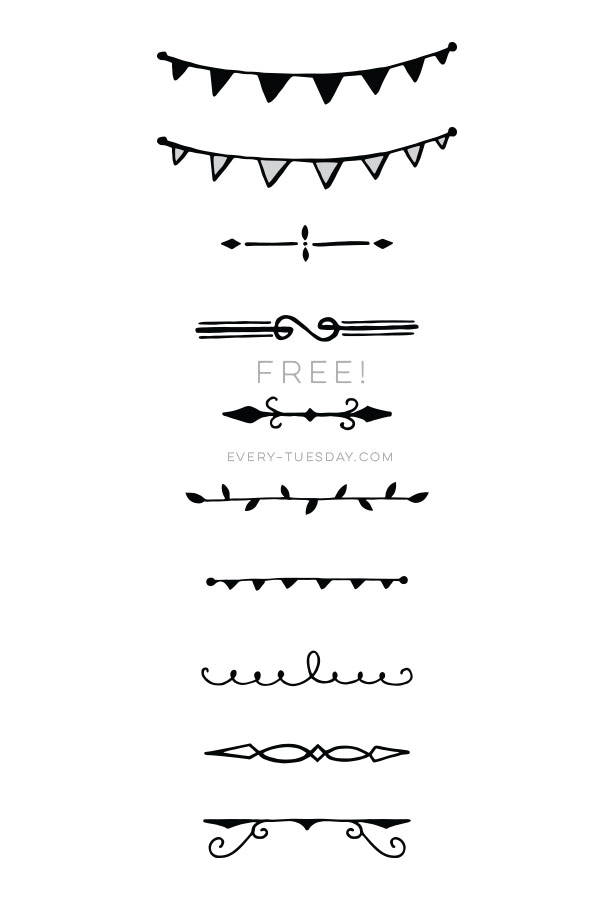 600x900 Freebie Hand Drawn Decorative Dividers