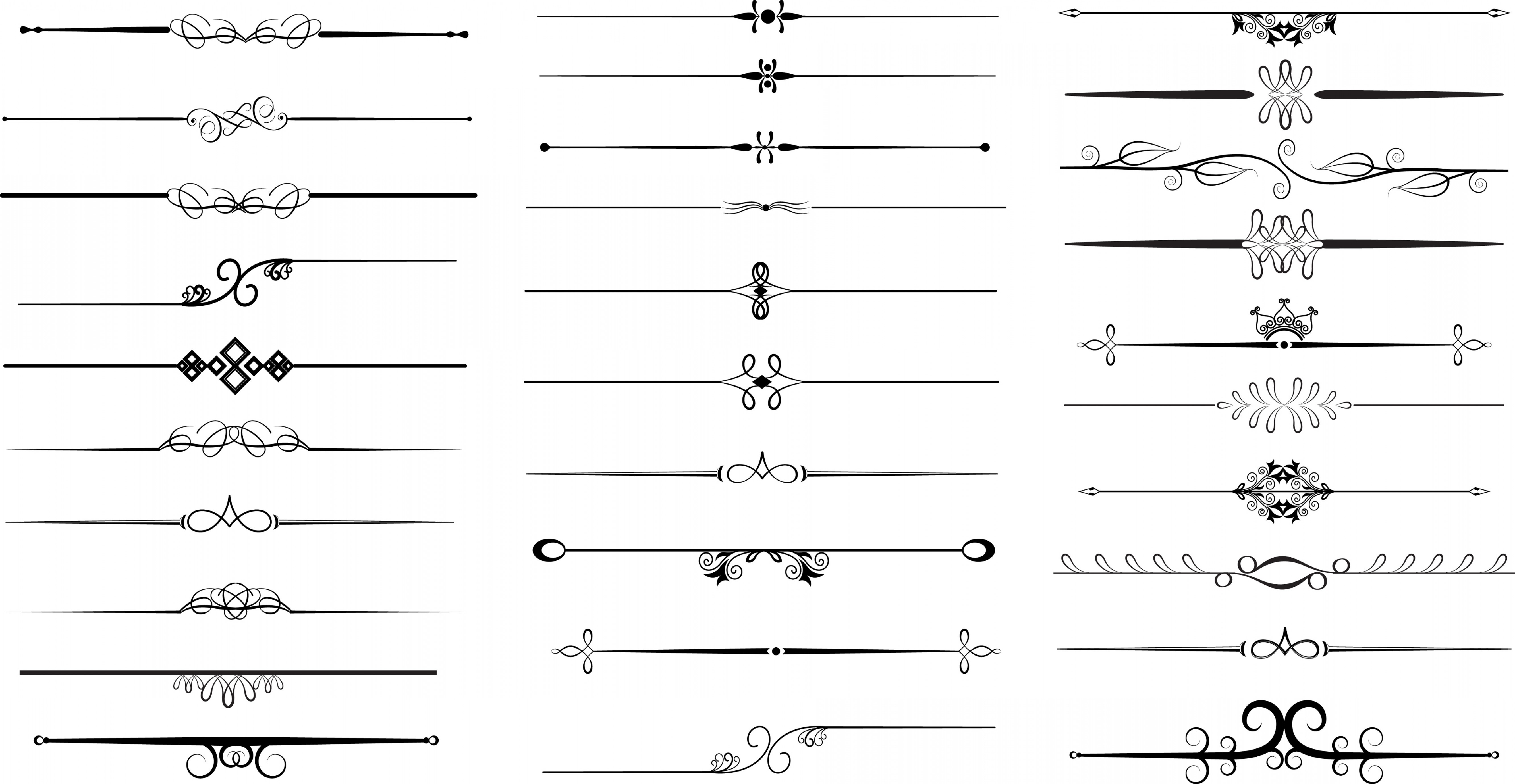 5330x2760 Line Dividers Vector Images Free Vector Decorative Line Dividers