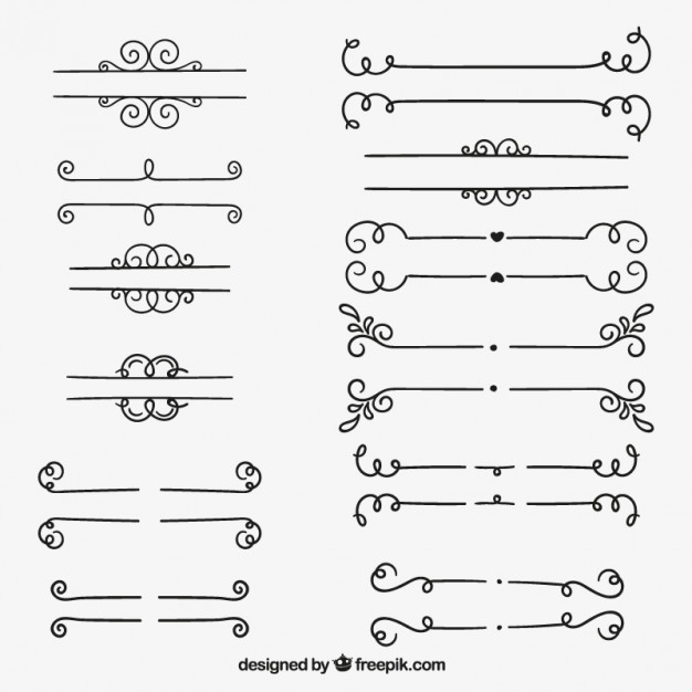 626x626 Sketchy Dividers Collection Vector Free Download