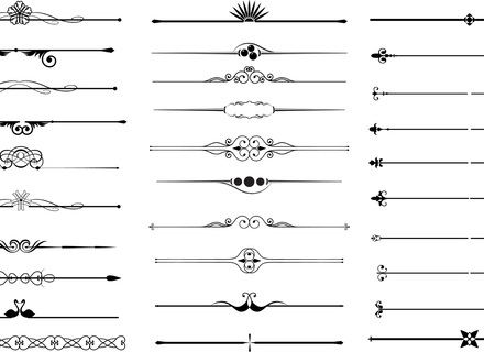 440x320 Fancy Vector Dividers, Divider Clipart