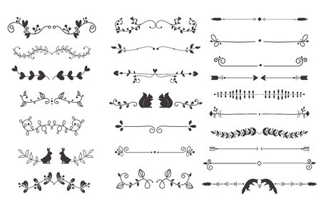 450x286 Vector Dividers Calligraphic Line Element Royalty Free Vector