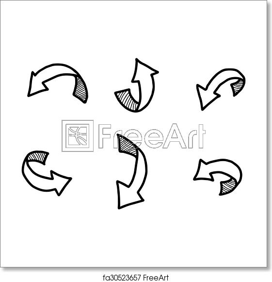 561x581 Free Art Print Of Illustration Vector Doodles Hand Drawn Curved